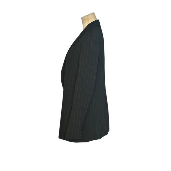 Norma Kamali black pin striped boyfriend jacket blazer size 10 - Picture 5 of 10